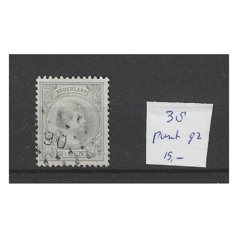 Nederland 38 met puntstempel 90 VFU/gebruikt CV 15 € Nederland 38 met puntstempel 90 VFU/gebruikt CV 15 €
