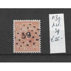 Nederland 39 met puntstempel  39 VFU/gebruikt CV 25 €