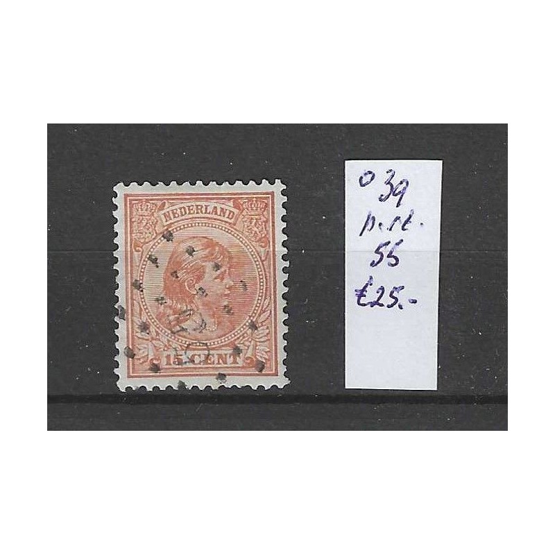 Nederland 39 met puntstempel 55 VFU/gebruikt CV 25 € Nederland 39 met puntstempel 55 VFU/gebruikt CV 25 €
