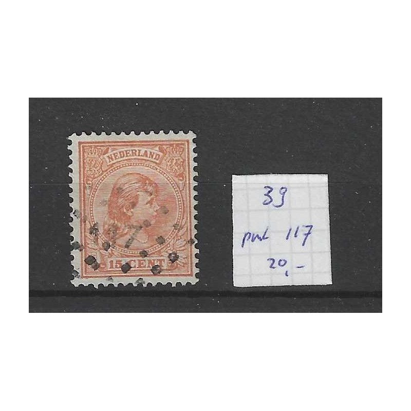 Nederland 39 met puntstempel  117 VFU/gebruikt CV 20 €