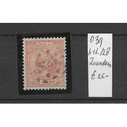 Nederland 39 met puntstempel  128 VFU/gebruikt CV 25 €