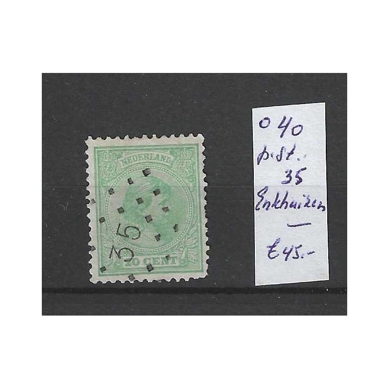 Nederland 40 met puntstempel 35 VFU/gebruikt CV 45 € Nederland 40 met puntstempel 35 VFU/gebruikt CV 45 €