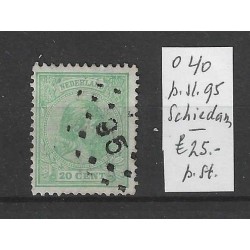 Nederland 40 met puntstempel  95 VFU/gebruikt CV 25 €