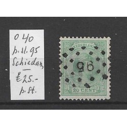 Nederland 40 met puntstempel  95 VFU/gebruikt CV 25 €