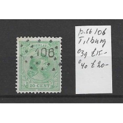 Nederland 40 met puntstempel  106 VFU/gebruikt CV 20 €