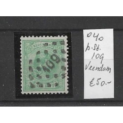 Nederland 40 met puntstempel  109 VFU/gebruikt CV 50 €