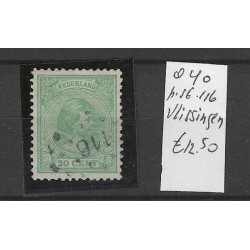 Nederland 40 met puntstempel  116 VFU/gebruikt CV 12,50 €