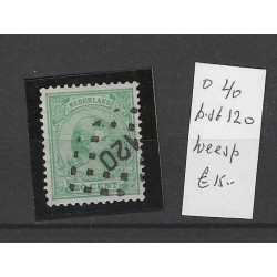 Nederland 40 met puntstempel  120 VFU/gebruikt CV 15 €