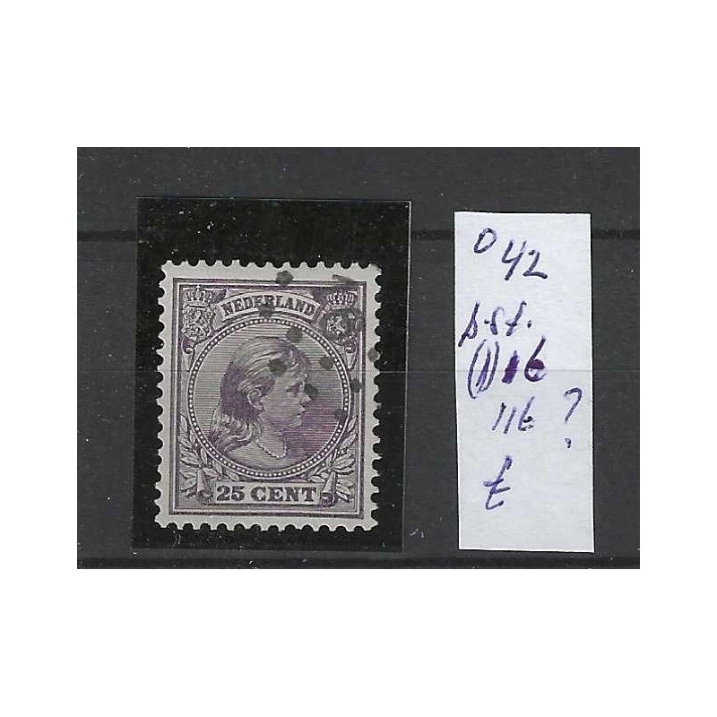 Nederland 42 met puntstempel 116 VFU/gebruikt CV 100 € Nederland 42 met puntstempel 116 VFU/gebruikt CV 100 €