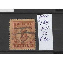 Nederland P1AB  port met puntstempel  52 VFU/gebruikt CV 35 €