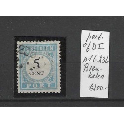 Nederland P6D-I port met puntstempel  236 VFU/gebruikt CV 105 €
