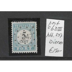 Nederland P6D-III port met puntstempel  247 VFU/gebruikt CV 155 €
