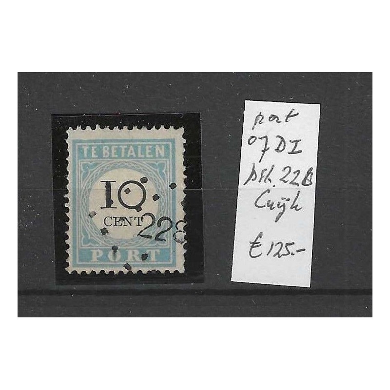 Nederland P7D-I port met puntstempel 228 VFU/gebruikt CV 130 € Nederland P7D-I port met puntstempel 228 VFU/gebruikt CV 130 €