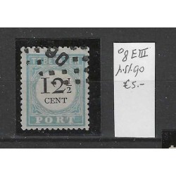 Nederland P8E-III port met puntstempel  90 VFU/gebruikt CV 45 €