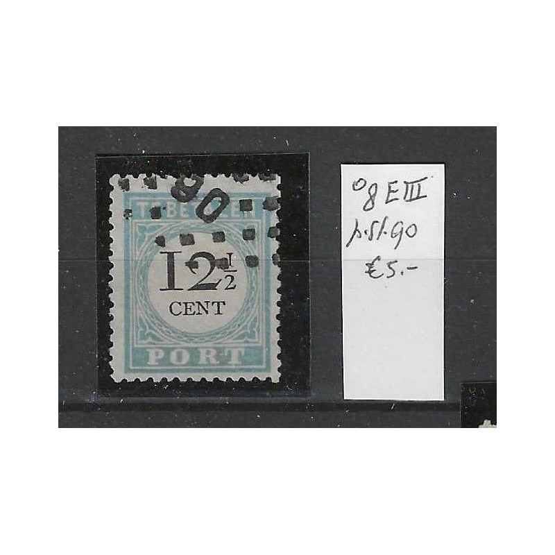 Nederland P8E-III port met puntstempel 90 VFU/gebruikt CV 45 € Nederland P8E-III port met puntstempel 90 VFU/gebruikt CV 45 €