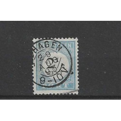 Nederland P5 met "SCHAGEN 1893" kleinrond VFU/gebruikt CV 10+ €