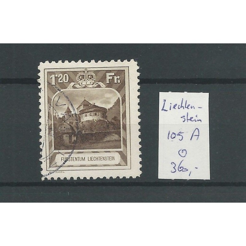 Liechtenstein 105A Landschaften & Fürsten VFU/gebr CV 450 € Liechtenstein 105A Landschaften & Fürsten VFU/gebr CV 450 €