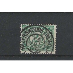 Nederland 55 met "HAZERSWOUDE (RIJNDIJK) 1909" grootrond VFU/gebruikt CV 15+ €