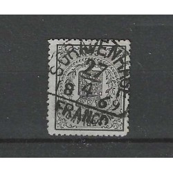 Nederland 14A met "s-GRAVENHAGE 1869" franco-takje VFU/gebruikt CV 100 €