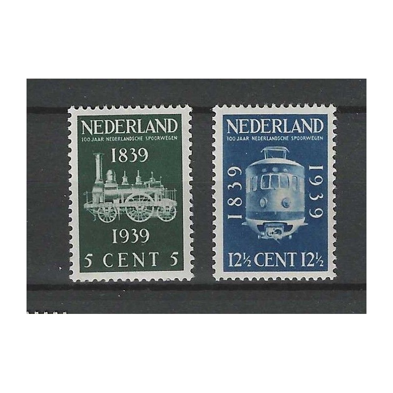 Nederland 325-326 Spoorwegen MNH/posfris CV 24 € Nederland 325-326 Spoorwegen MNH/posfris CV 24 €