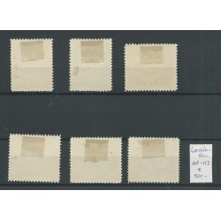 Liechtenstein 108-113 Luftpost  MH/ongebr  CV 500 €
