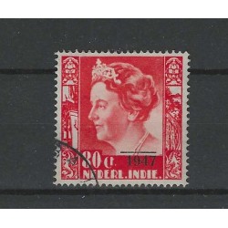 Ned. Indie  330b  Wilhelmina zonder wm VFU/gebr CV 300  €  certificaat !!