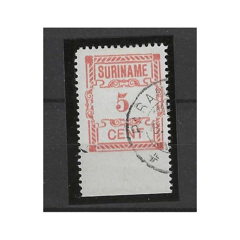 Suriname 67v Hulpzegel onderzijde ongeperforeerd VFU/gebr CV 250 € Suriname 67v Hulpzegel onderzijde ongeperforeerd VFU/gebr CV 250 €