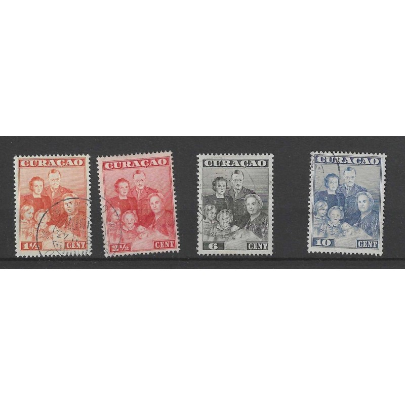 Curacao 164-167 Koninklijke familie VFU/gebr CV 3,50 € Curacao 164-167 Koninklijke familie VFU/gebr CV 3,50 €