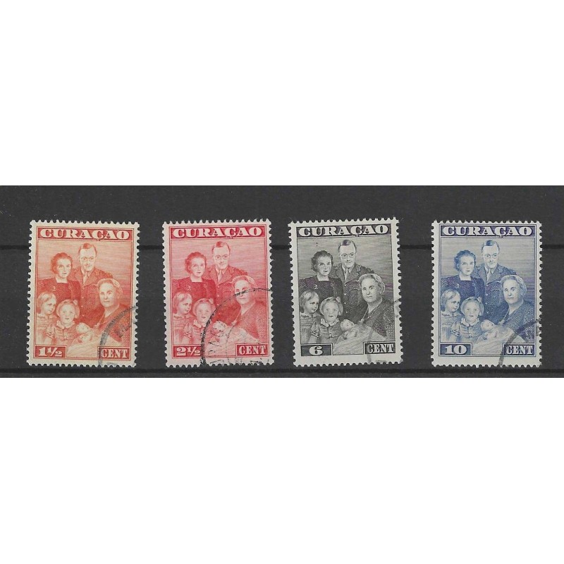 Curacao 164-167 Koninklijke familie VFU/gebr CV 3,50 € Curacao 164-167 Koninklijke familie VFU/gebr CV 3,50 €