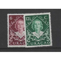 Curacao 198-199 Wilhelmina VFU/gebr  CV 1.40  €