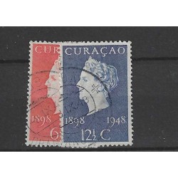 Curacao 196-197  Wilhelmina VFU/gebr  CV 1.60  €