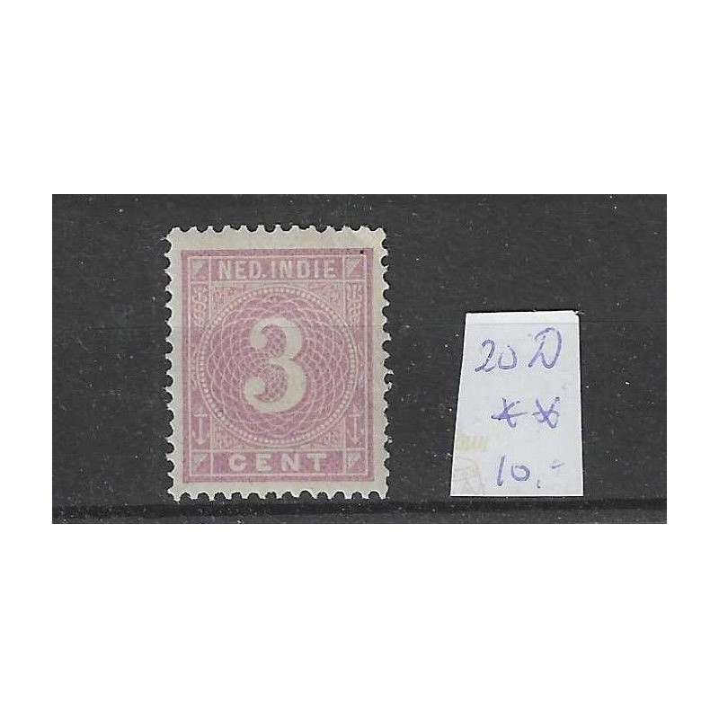 Ned. Indie 20D Cijfer MNH/postfris CV 10 € Ned. Indie 20D Cijfer MNH/postfris CV 10 €