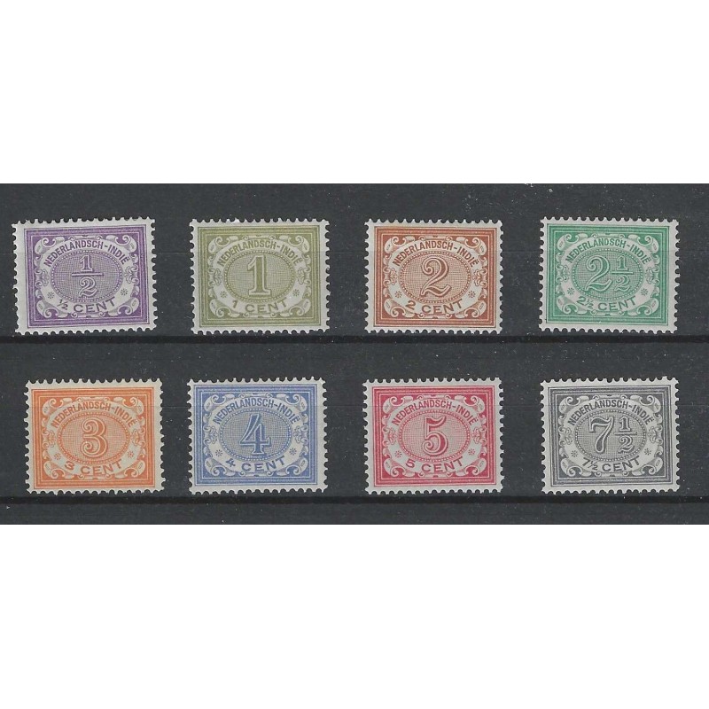 Ned. Indie  40-47 Cijfer MH/ongebr  CV 45 €