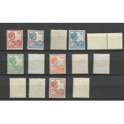 Ned. Indie 115-128  Wilhelmina  MNH of MH/ongebr CV 134 €