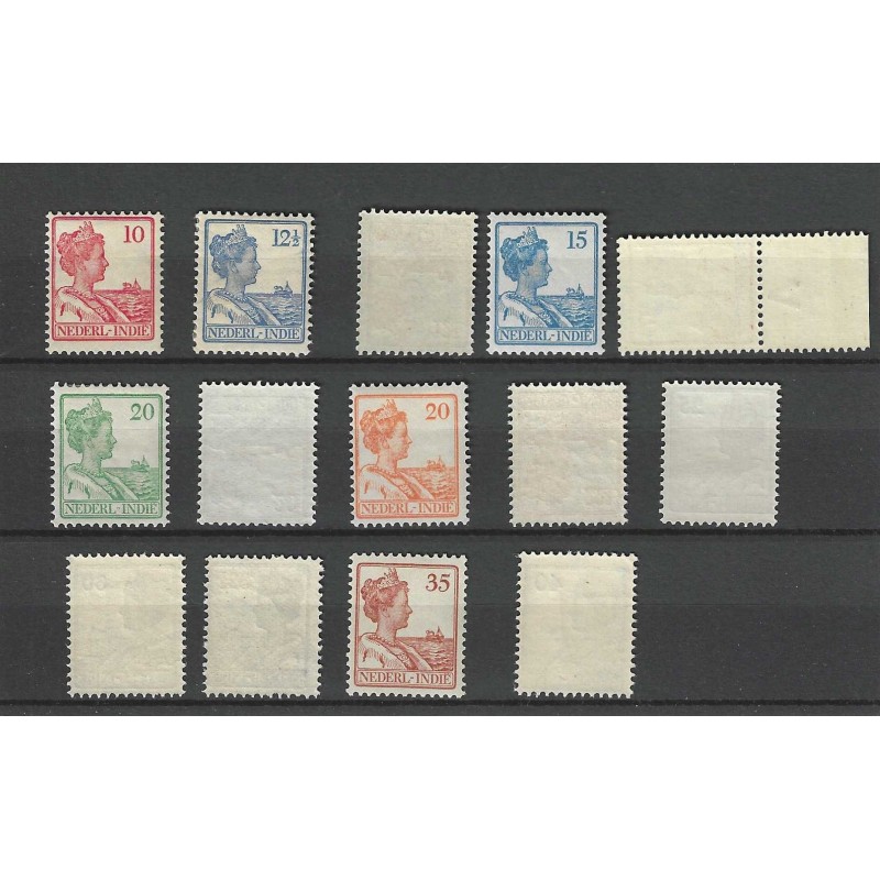 Ned. Indie 115-128 Wilhelmina MNH of MH/ongebr CV 134 € Ned. Indie 115-128 Wilhelmina MNH of MH/ongebr CV 134 €