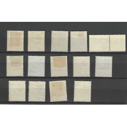 Ned. Indie 115-128  Wilhelmina  MNH of MH/ongebr CV 134 €