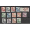 Ned. Indie 115-128  Wilhelmina  MNH of MH/ongebr CV 134 €
