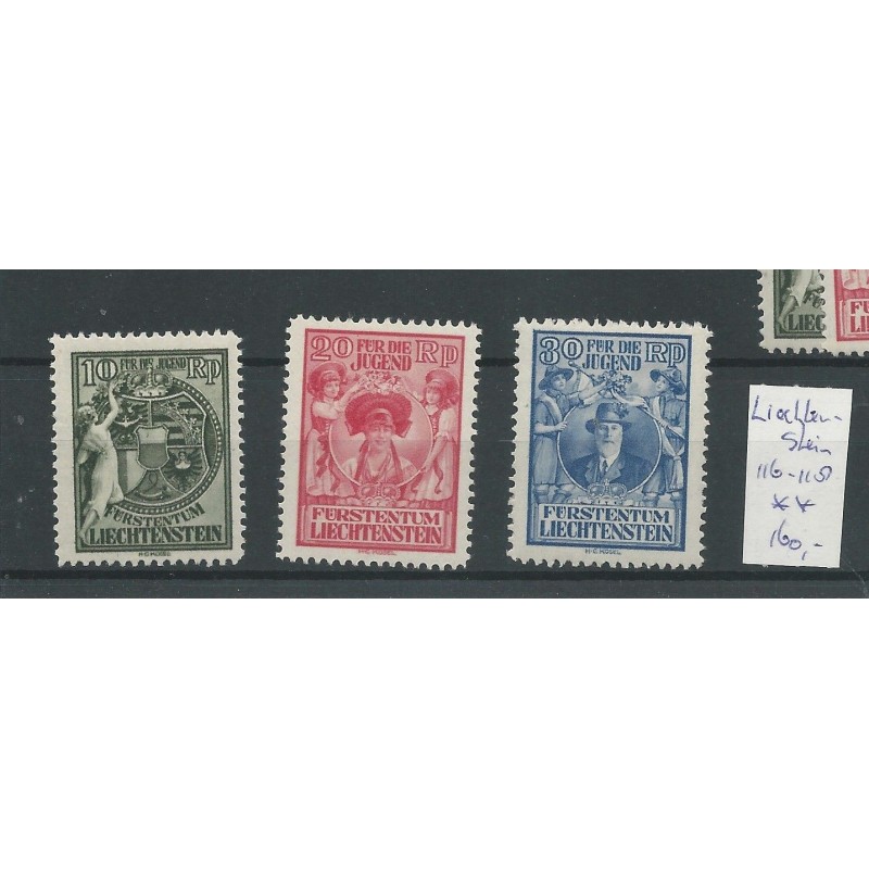 Liechtenstein 116-118 Jügendsorge MNH/postfris CV 200 € Liechtenstein 116-118 Jügendsorge MNH/postfris CV 200 €