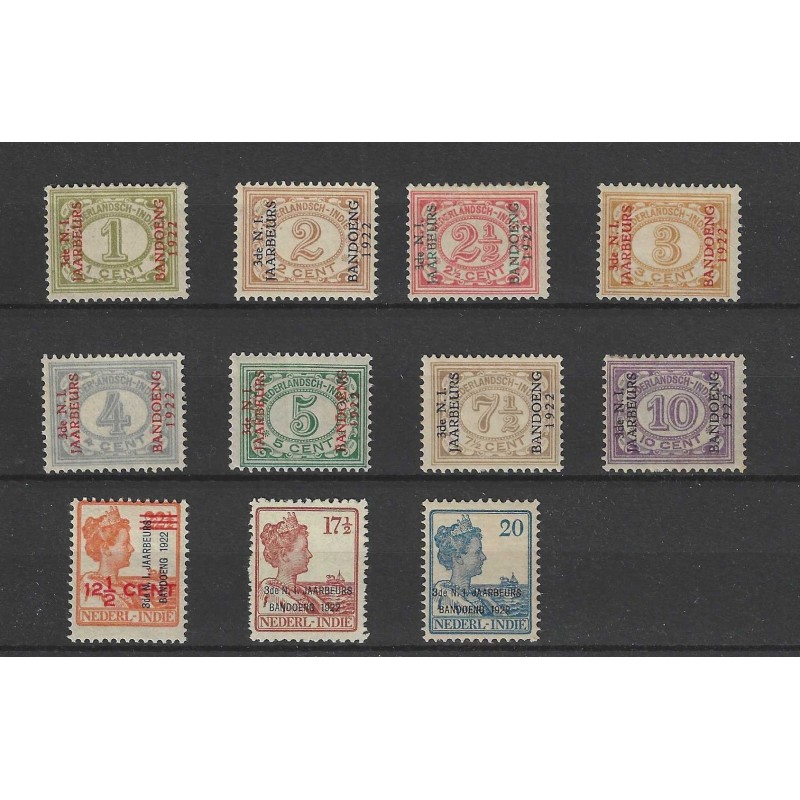 Ned. Indie 149-159 Bandoeng-serie MH/ongebr CV 275 € Ned. Indie 149-159 Bandoeng-serie MH/ongebr CV 275 €