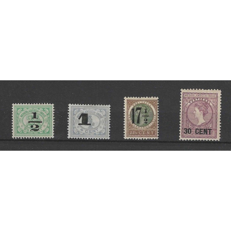 Ned. Indie 138-141 Nooduitgifte MH/ongebr CV 11,5 € Ned. Indie 138-141 Nooduitgifte MH/ongebr CV 11,5 €