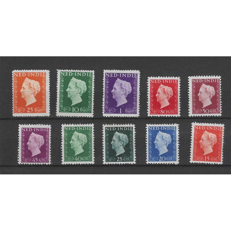 Ned. Indie 337-346 Wilhelmina MH/ongebr CV 120 € Ned. Indie 337-346 Wilhelmina MH/ongebr CV 120 €