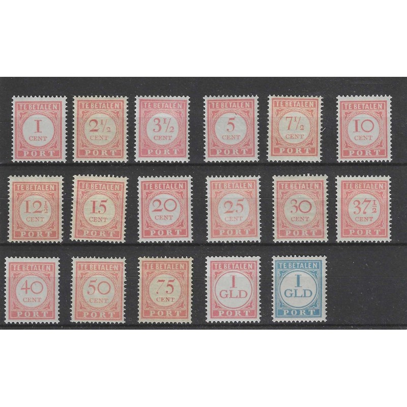 Ned. Indie P23-39 Port 1913 MH/ongebr CV 48,5 € Ned. Indie P23-39 Port 1913 MH/ongebr CV 48,5 €