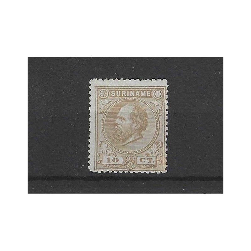 Suriname 6A Willem III 10ct MH/ongebr CV 25 € Suriname 6A Willem III 10ct MH/ongebr CV 25 €