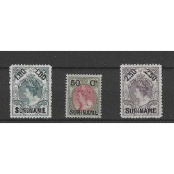 Suriname 34-36 Hulpuitgifte MH/ongebr  CV 100 €