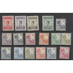 Suriname 87-103 Wilhelmina MH/ongebr  CV 147 €