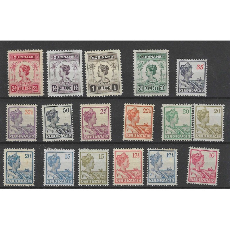 Suriname 87-103 Wilhelmina MH/ongebr CV 147 € Suriname 87-103 Wilhelmina MH/ongebr CV 147 €