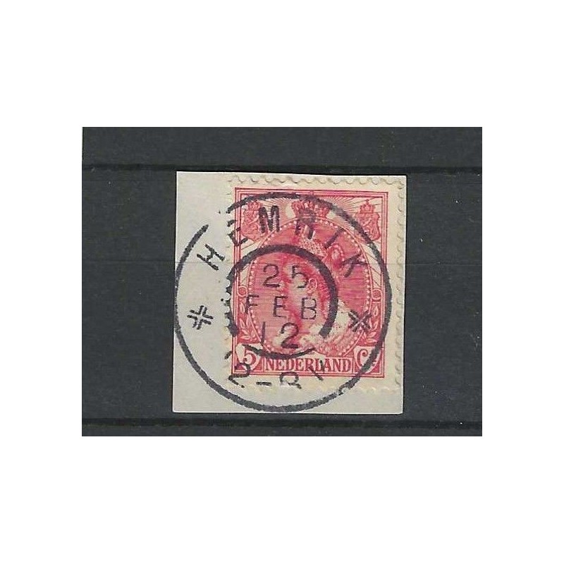 Nederland 60 "HEMRIK 1912" grootrond VFU/gebr CV 10 € Nederland 60 "HEMRIK 1912" grootrond VFU/gebr CV 10 €