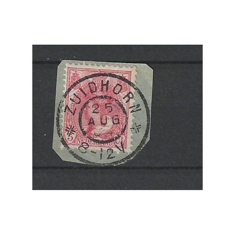 Nederland 60 "ZUIDHORN 1904" grootrond VFU/gebr CV 5 € Nederland 60 "ZUIDHORN 1904" grootrond VFU/gebr CV 5 €